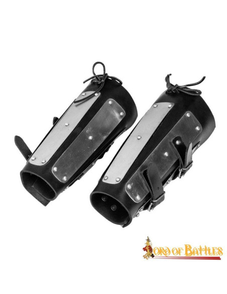 Armband van echt leer, versterkt met...