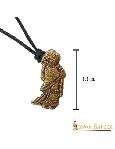 Colgante vikingo de latón Valkiria