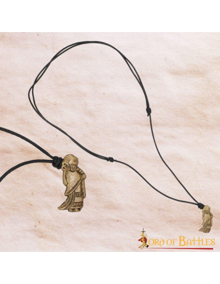 Colgante vikingo de latón Valkiria