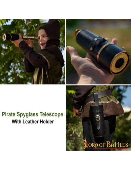 Piratenkijker met leren etui Piratenkijker met leren etui