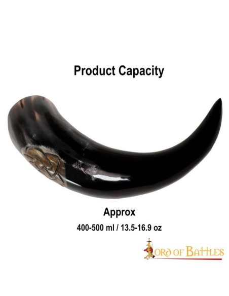 Drinkhoorn met gegraveerde Keltische...