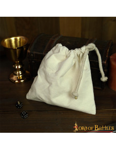 Bolsa medieval en lona de algodón, color crudo