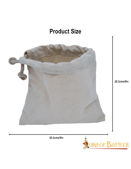 Bolsa medieval en lona de algodón,...