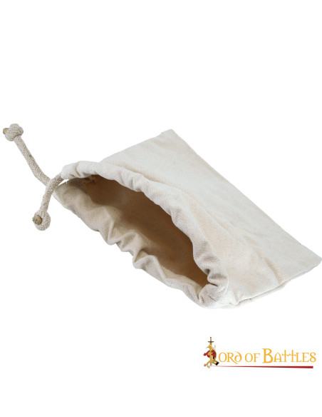 Middelaldertaske i bomuldslærred, ecru