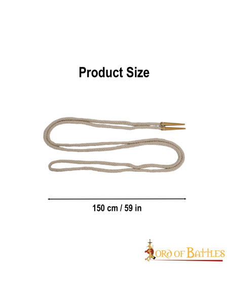 Set van 5 crèmekleurige aiglets met...