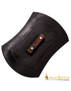 Broquel medieval rectangular en acero (41x28,5 cm.) 2