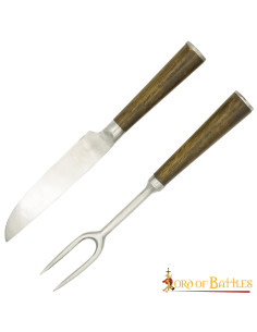 Middelalder kniv og gaffel sæt (20,3 cm.)