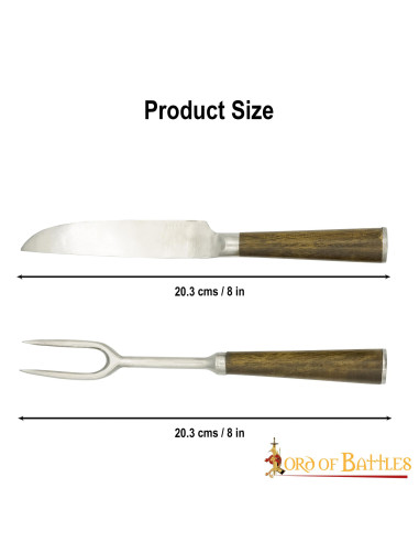 kniv gaffel sæt (20,3 cm.) ⚔️ Medieval
