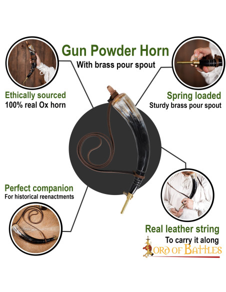 Pulverdose aus Ochsenhorn