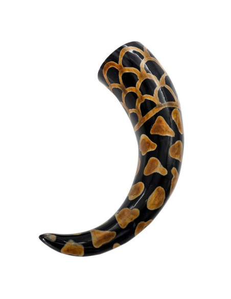 Vikinge-drikkehorn med brændt design,...