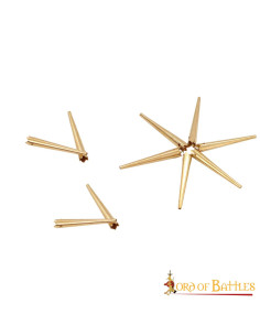 Set mit 10 Aiglets oder Streben aus hellem Messing (3,8 cm). 2