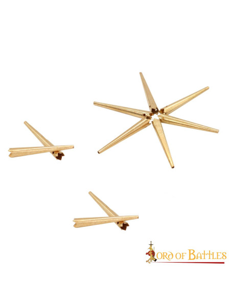 Set van 10 heldere koperen aiglets of...