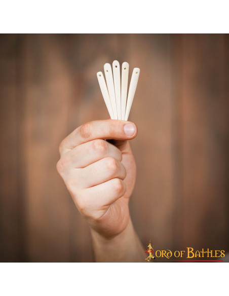 Set mit 5 Wikinger-Knochennadeln (7 cm).