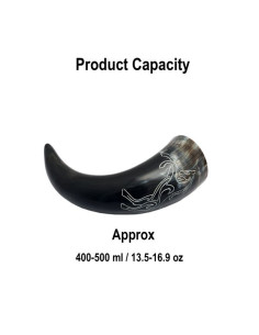 Cuerno vikingo para beber diseño Caballo Semental 2