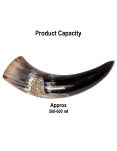 Viking drikkehorn kors kranie design 2