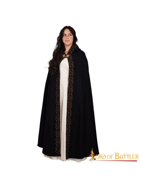 Elven wollen mantel met capuchon en...