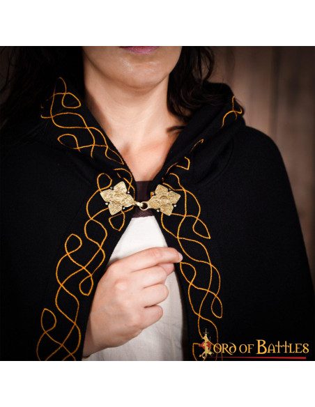 Elven wollen mantel met capuchon en...