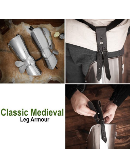 Armadura medieval clásica para piernas