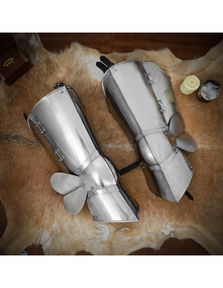 Klassiek middeleeuws pantser voor benen