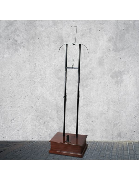 Metalen steun met houten voet voor...