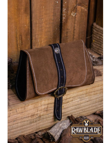 Bolsa medieval Morwen para cinturón, marrón