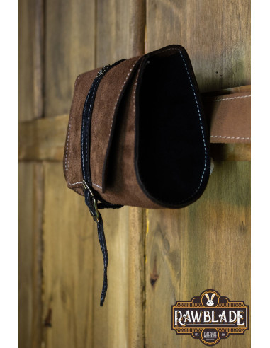 Bolsa medieval Morwen para cinturón, marrón