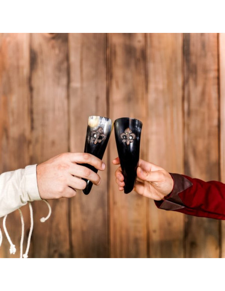 Set van 3 Viking drinkhoorns Fleur de...