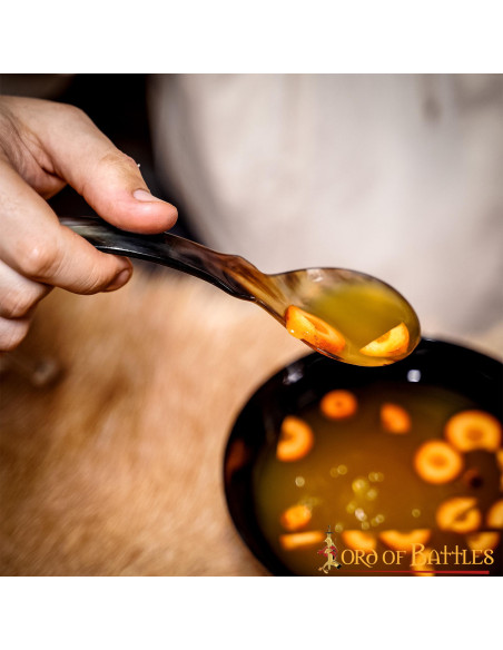 Set van 2 echte hoornlepels in...