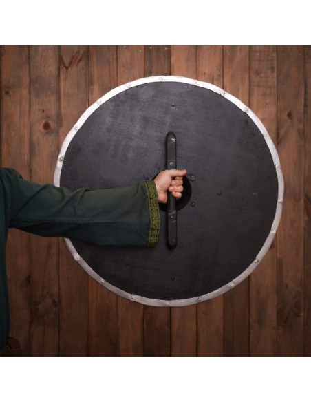 Ronde houten Viking-schild met nagels