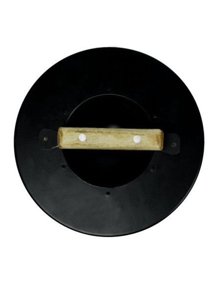 Funktionelt rundt skjold sort stål,...