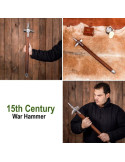 Historische oorlogshamer uit de 15e eeuw