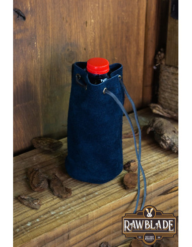 Bolsa de tubo Adventurer en piel de gamuza - Azul