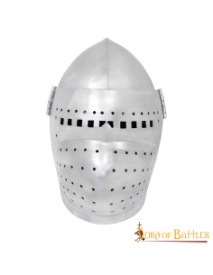Bacinete-Helm mit Vollvisier aus dem 14. Jahrhundert