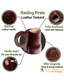 Leren piratenpot bekleed met bijenwas