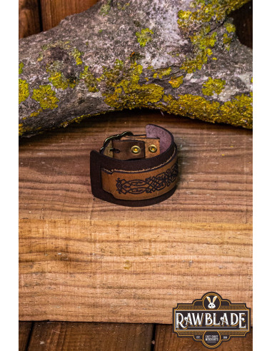 Pulsera de cuero Beleriand ajustable, 1 unidad