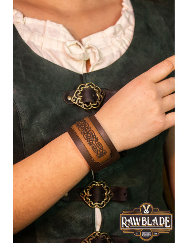 Pulsera de cuero Beleriand ajustable, 1 unidad