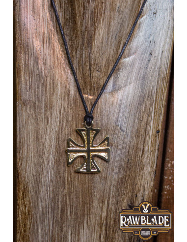 Colgante Cruz Templaria Paté - Dorado