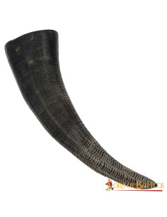 Cuerno vikingo para beber con escamas talladas