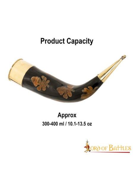 Cuerno para beber con motas...