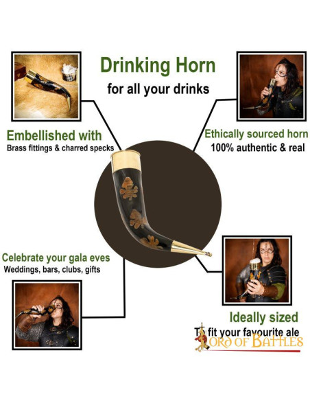 Drinkhoorn met verkoolde vlekjes en...