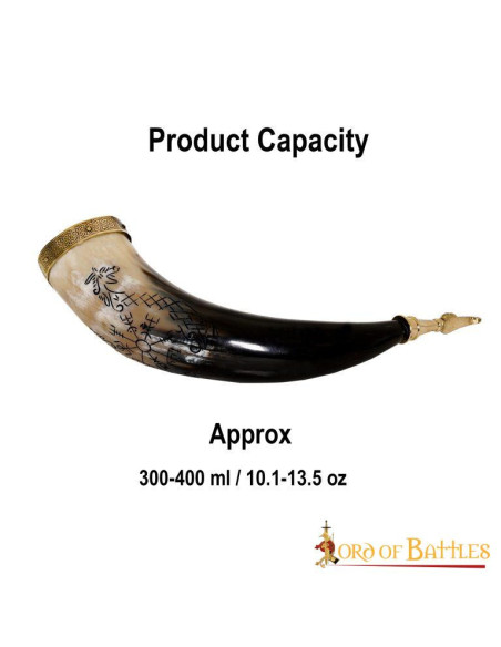 Viking drikkehorn model Jormungandr