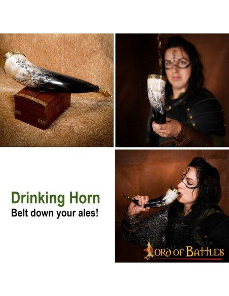 Viking drikkehorn model Jormungandr