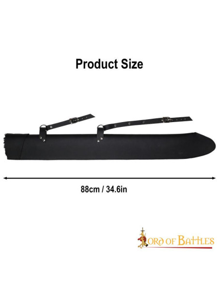 Handgemaakte lederen schede voor LARP...