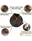 Cinturón pirata marrón con tahalí para LARP y Cosplay