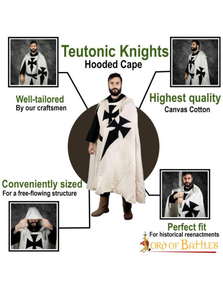 Teutonic Knights Hætte bomuldskappe