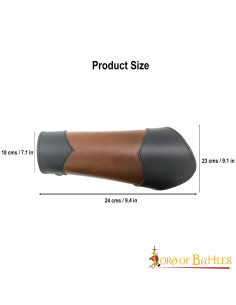 Brazaletes medieval de cuero genuino modelo Élfico 2