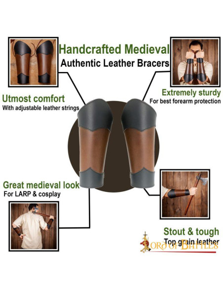 Brazaletes medieval de cuero genuino... Brazaletes medieval de cuero genuino...