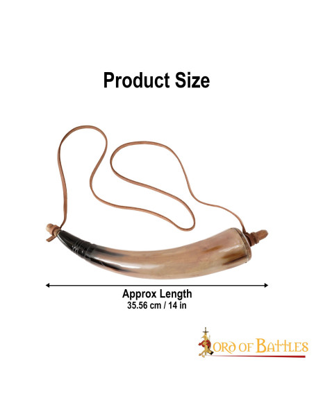 Polvorera de cuerno genuino con...