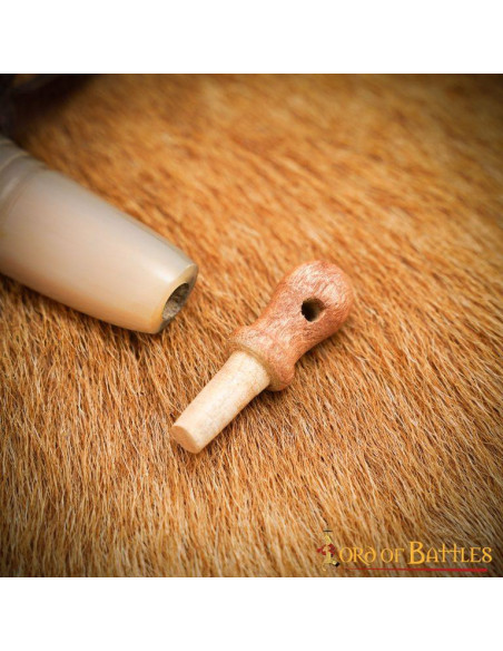 Polvorera de cuerno genuino con...