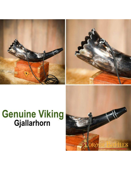 Vikinghoorn met riem model Gjallarhorn